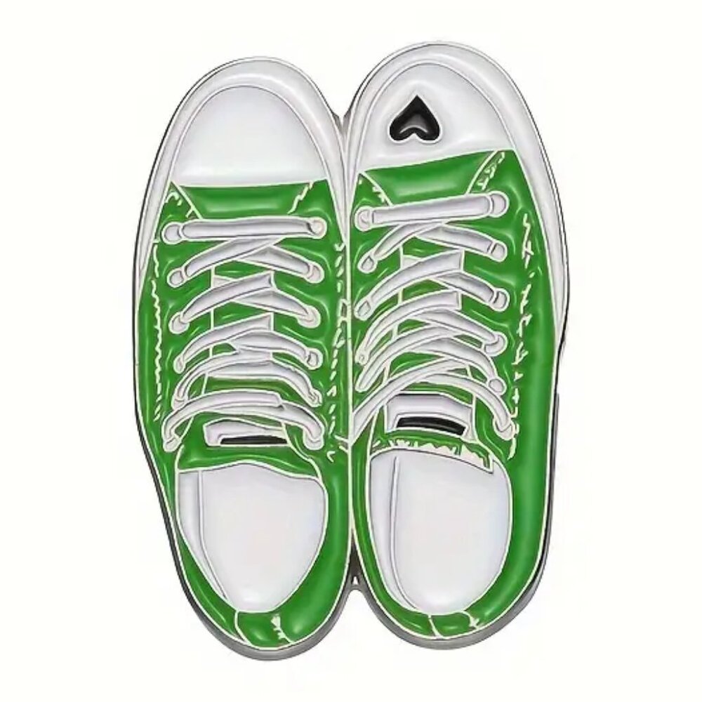 GREEN CONVERSE CHUCK TAYLOR ALL STAR SNEAKERS SHOES OIL DRIPPED ENAMEL PIN NWT